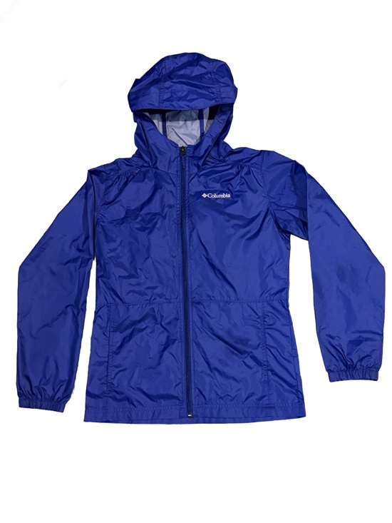 Columbia Other - Columbia Youth Girls Hooded Rain Jacket - Royal Blue - Size Large (L) Light Coat